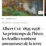 Tableau impressionniste - Huile sur  toile signée, 1920 - Ecole française
