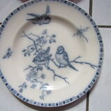 Plates earth fire batch of 6 birds vintage decorations