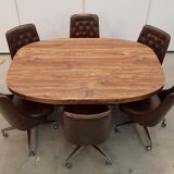 Shelby Williams dining table and 6 chairs