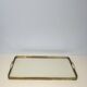 Rectangular Service Tray with Openwork Gallery in Brass. French Work