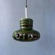 Green ceramic suspension Mid-Century - pendant lamp West Germany