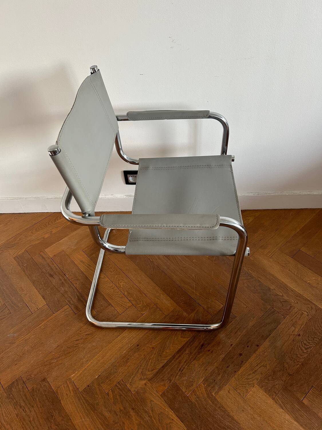 MG5 Grassi style chrome armchair