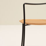 Ensemble de 2 tables d’appoint à poignée, années 80.