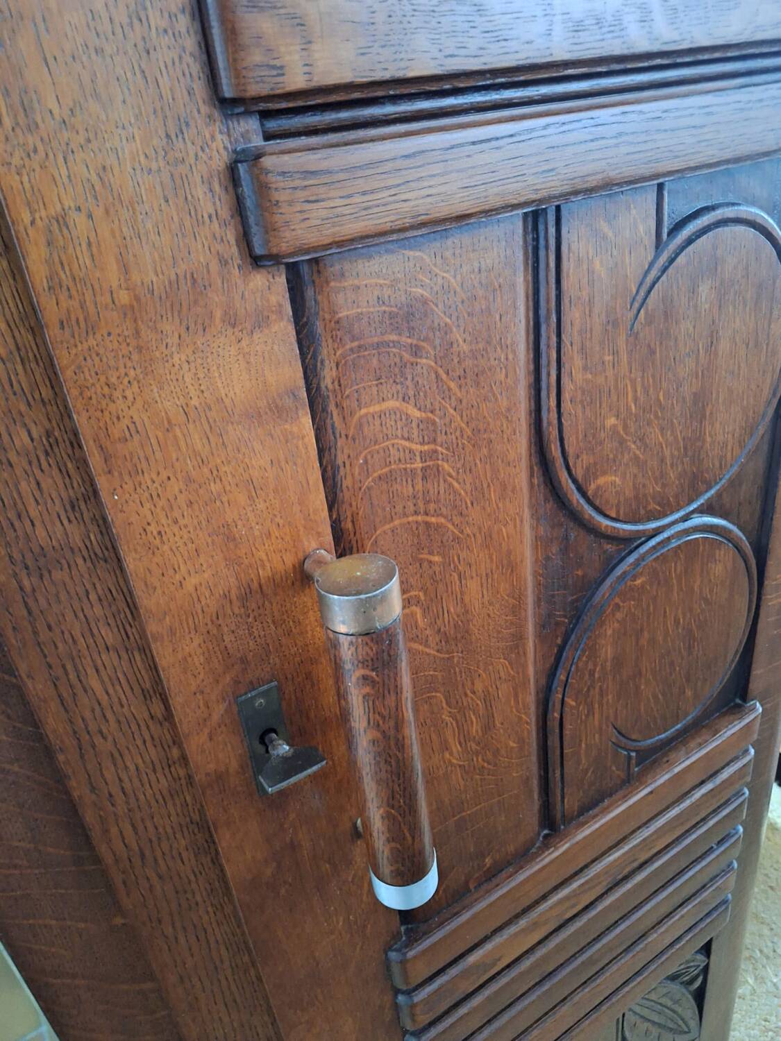 Art Deco wardrobe, antique dressing room furniture