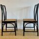 Set of 6 black lacquered and cane chairs by Montina s.p.a.