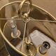 Pair of bouillotte lamps in Empire/Directoire style - brass & Empire green