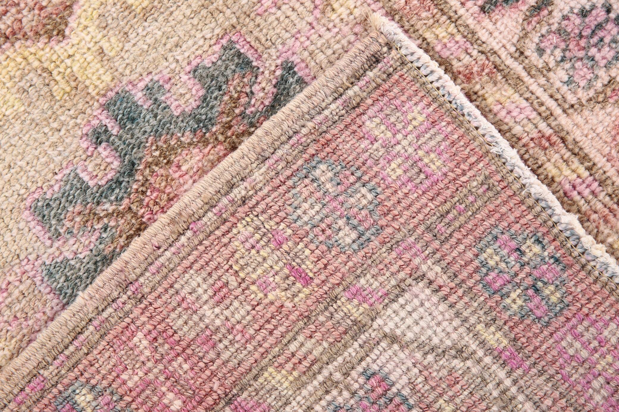 Soft & Dusty Pink Vintage Runner Rug, 78x360Cm