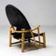 Piero Palange - G23 "Hoop" chair in Saddle black leather