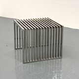 Eichholtz Carlisle side table in polished stainless steel