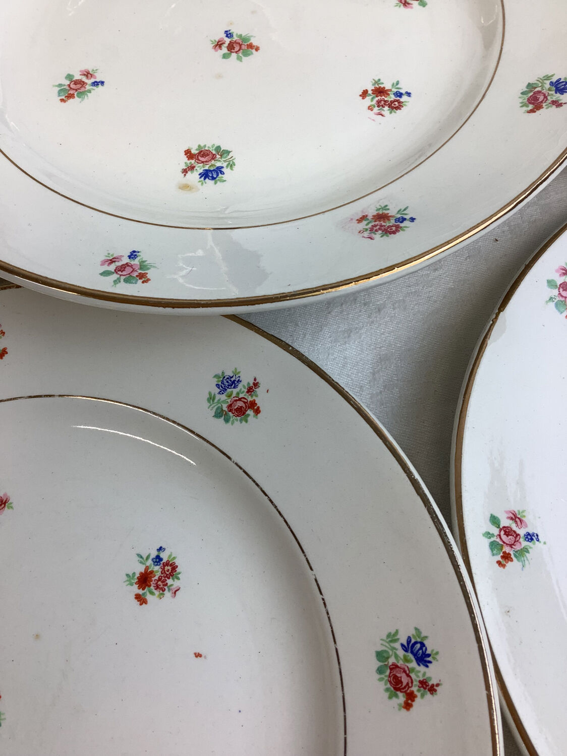 Vintage flat plates made in France Digoin