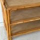 Vintage curved rattan shelf cabinet from the 60s