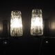 Pair of wall lights from the 1950s-1960s with a push button switch.