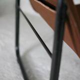 Pair of KEBE drivers, Denmark, circa 1975. Steel and "chocolate" canvas