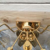 A pair of 2 Murano Glass "poliedri " wall sconce with a gold by SimoEng