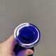 Huge blue glass vase by Otto Brauer for Holmegaard Denmark 1960s