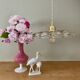 Vintage molded glass lampshade pendant light - tableware collection -