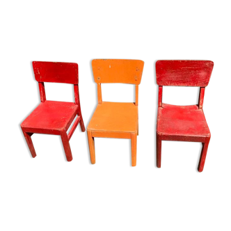 Small rectangular backrest maternal chairs color 3 chairs