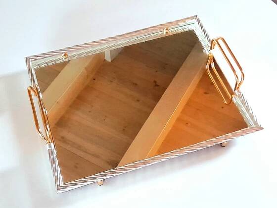 Hollywood Regency Mirror Tray