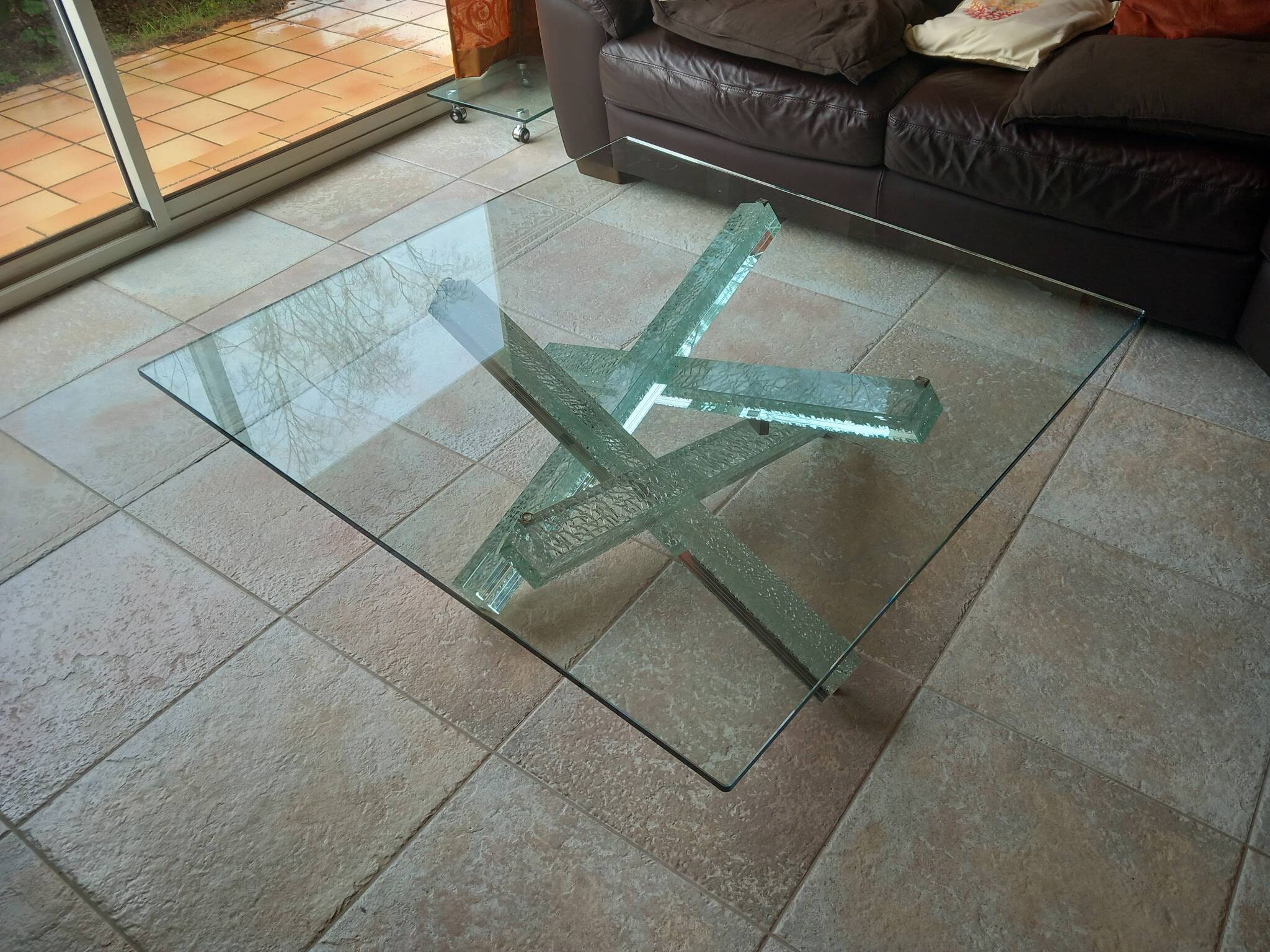 Mikado coffee table - Roche Bobois - Maurice Barilone (106x106)