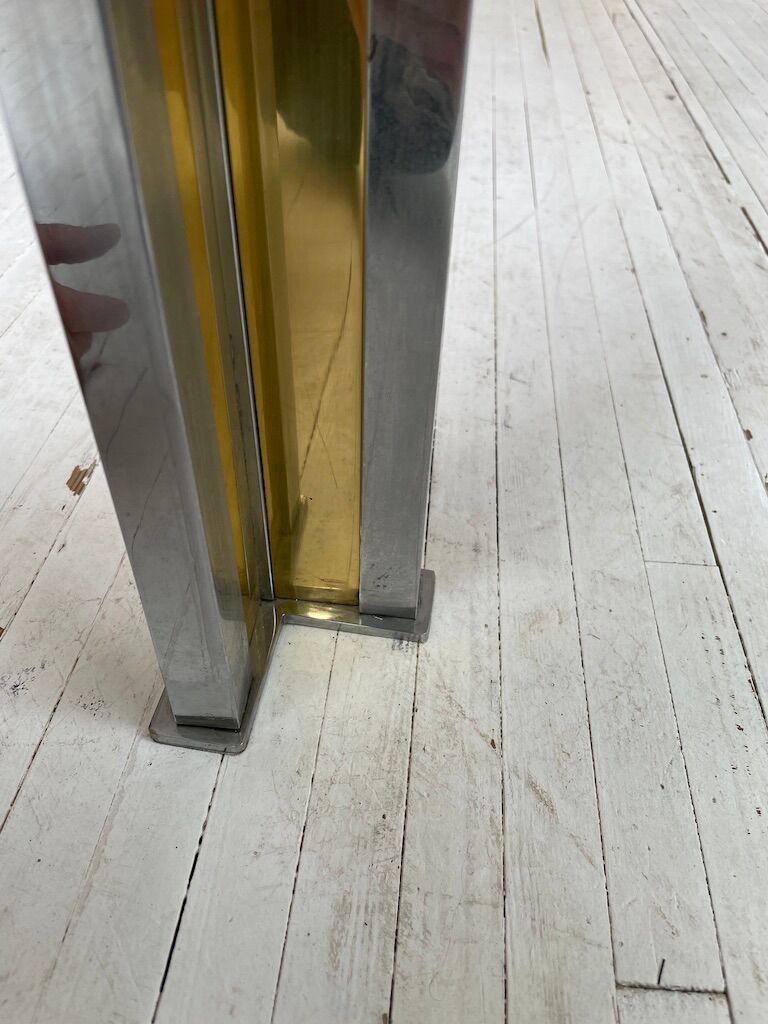 Brass chrome coffee table