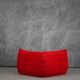 Red Alcantara Togo 2-seater sofa and corner by Michel Ducaroy for Ligne Roset, 2000s