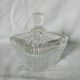 Cut glass sugar bowl