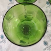 Lot de 9 verres à vin Saint-Louis non estampillés buvant vert Chartreuse