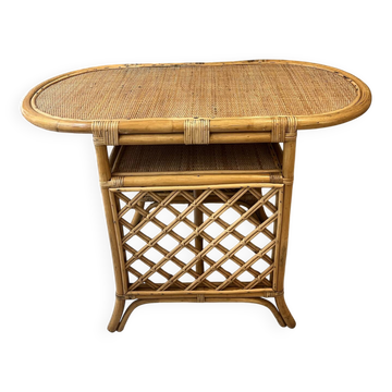 Table / Rattan trolley with 2 levels