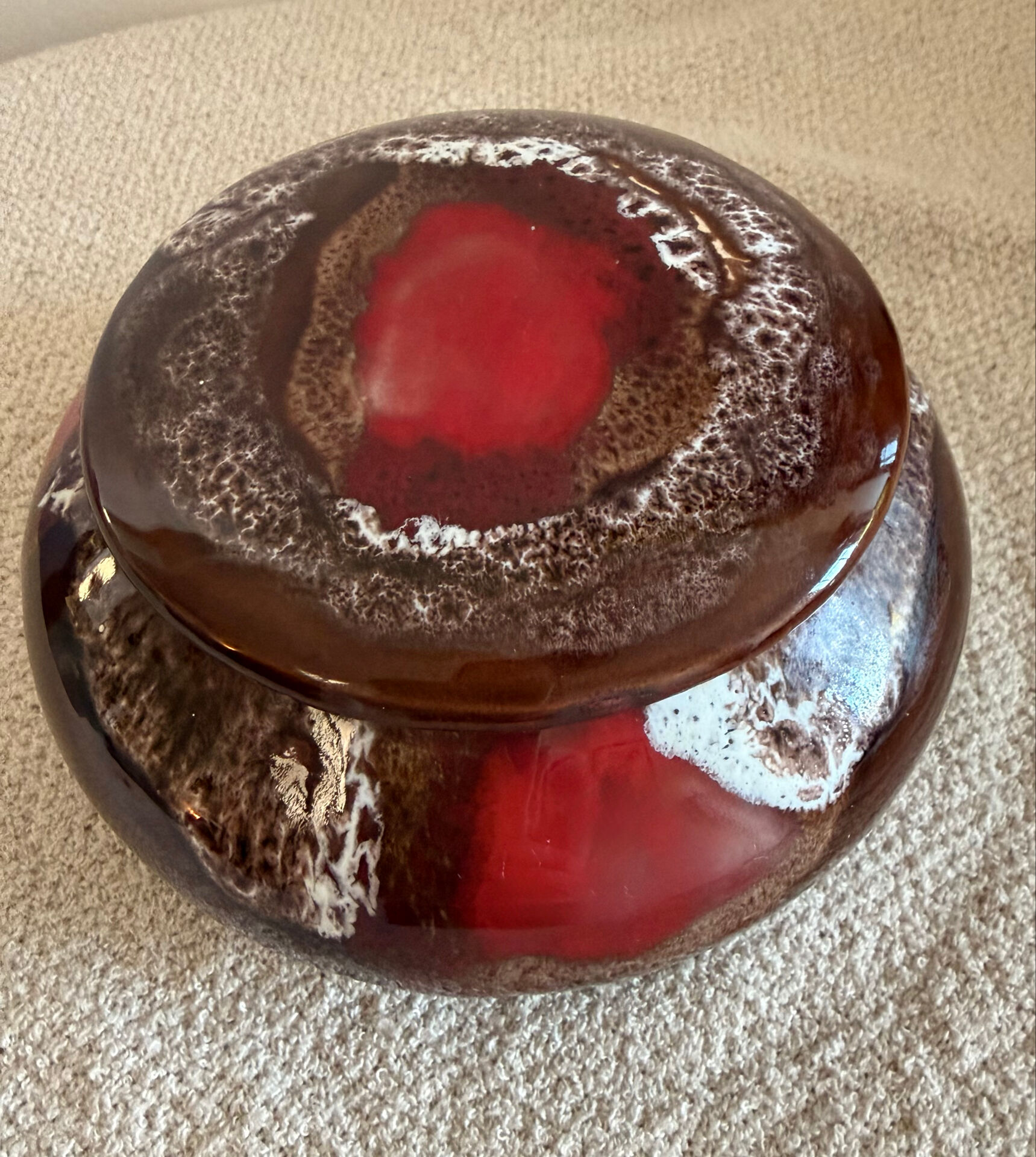 Authentic Mid-Century Vallauris Ceramic Lidded Bonbonnière – 60’s/70’s