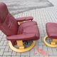 Armchair with Footstool, Stressless, Switzerland, 1970s