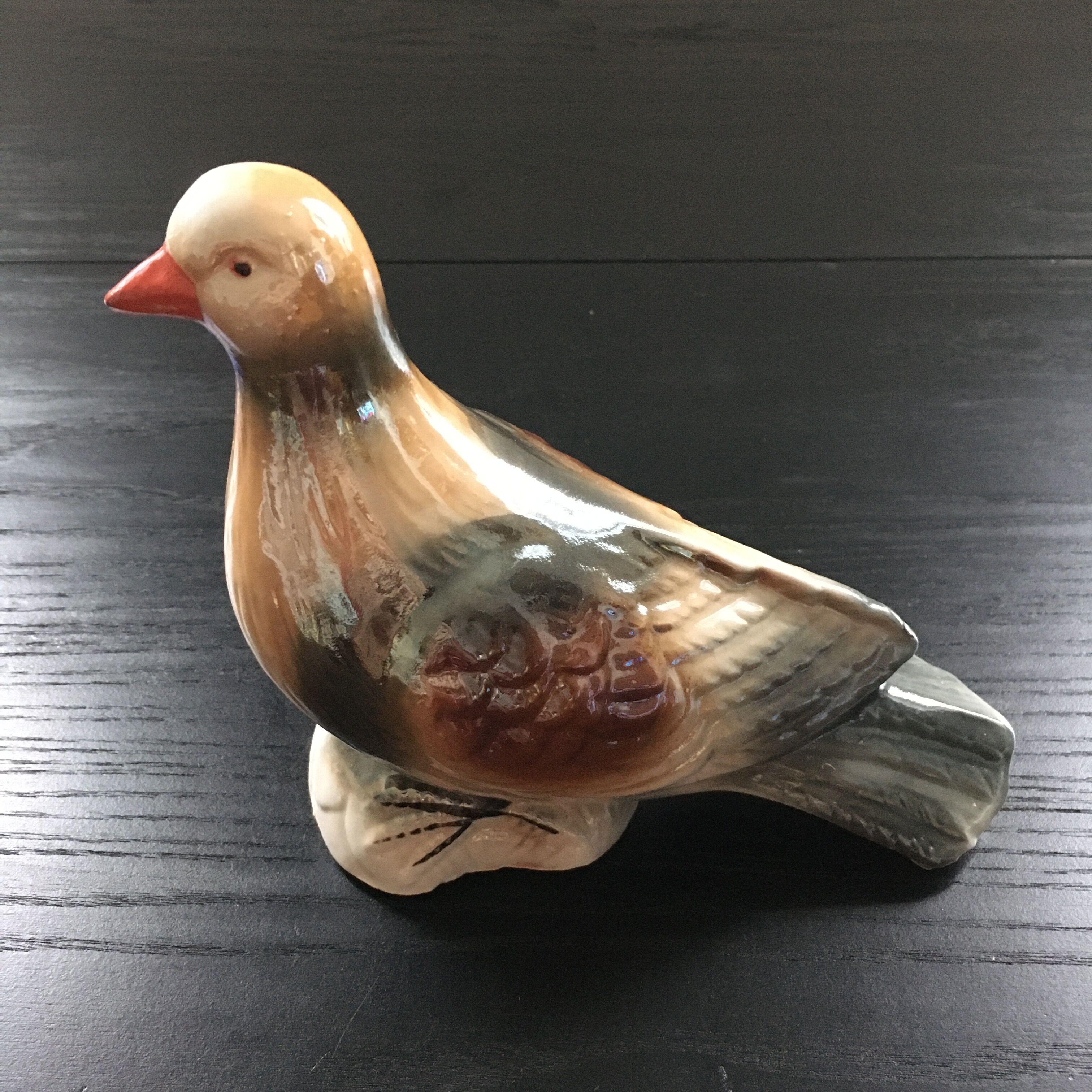 Oiseau céramique irisée