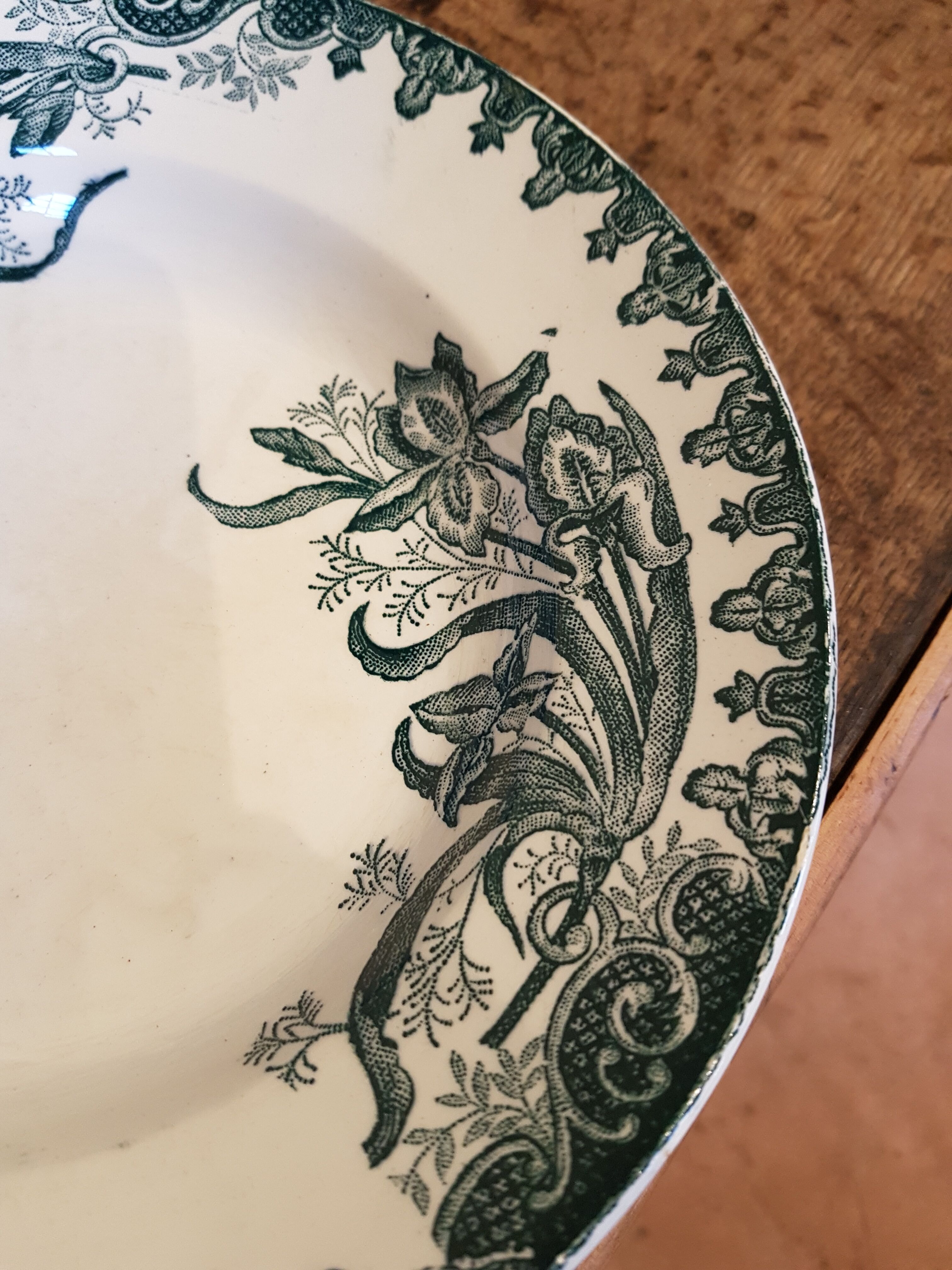 Series of 6 soup plates Earth iron