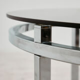 Table basse en chrome et verre