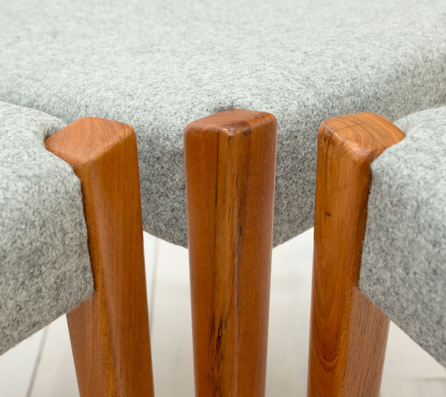 1960s Swedish garmi teak dining chairs by Nils Jonsson for Troeds, set of 6