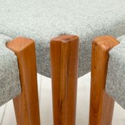 1960s Swedish garmi teak dining chairs by Nils Jonsson for Troeds, set of 6
