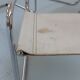 6 chaises Fasem Italia chrome et cuir blanc