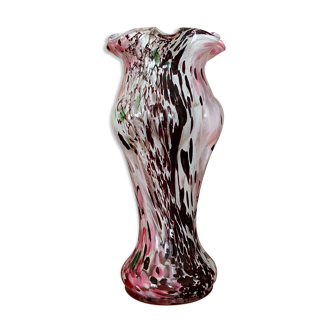 Vase en verre coloré de Clichy