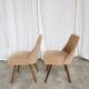 Set of 2 Vintage Mid-Century Lounge Chair: 1970s Yugoslavia, Pink Fabric