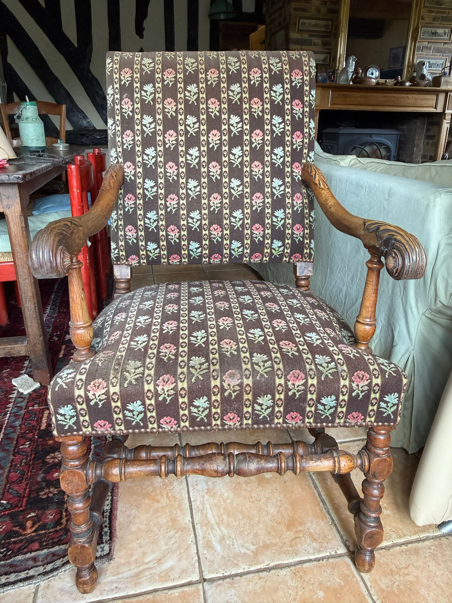 Louis XIII style armchair