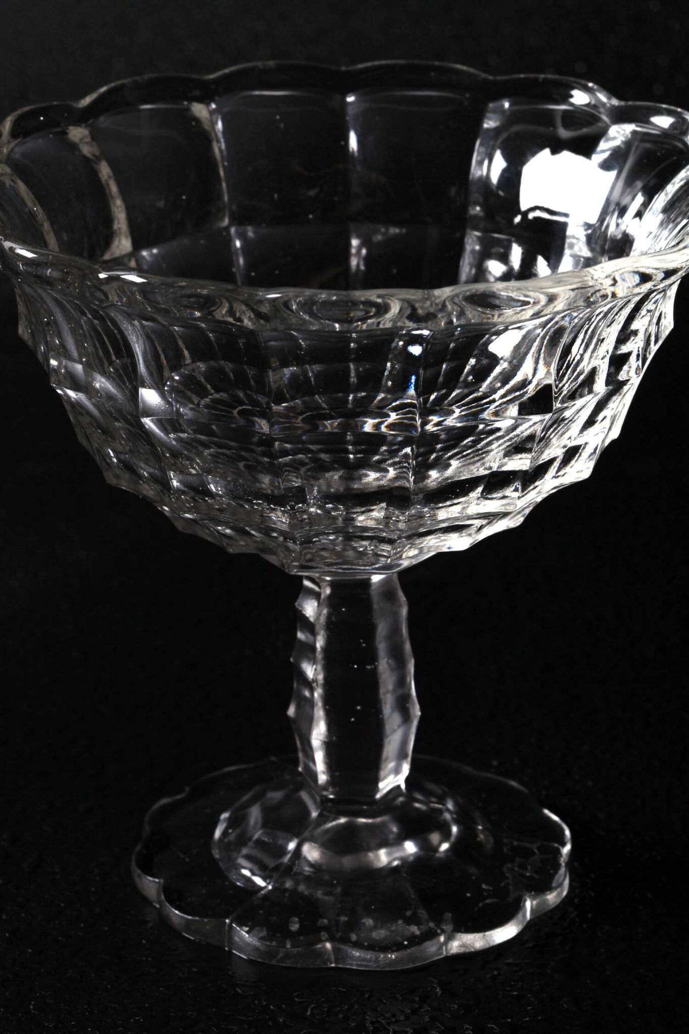 Rare Vintage Glass Pedestal Bowl: Rudolf Schröter Inwald Lord Design / 1935