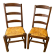 Lot de 2 chaise bois et paille