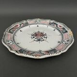 Large Rouen dish, 19th century, floral decoration