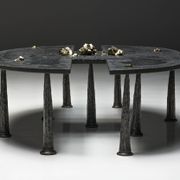 Table basse en fer brutaliste de Thomas Serruys, Belgique, 2019