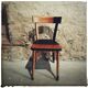 Set of mismatched bistro chairs