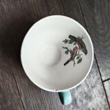 Vintage cup interior pattern birds