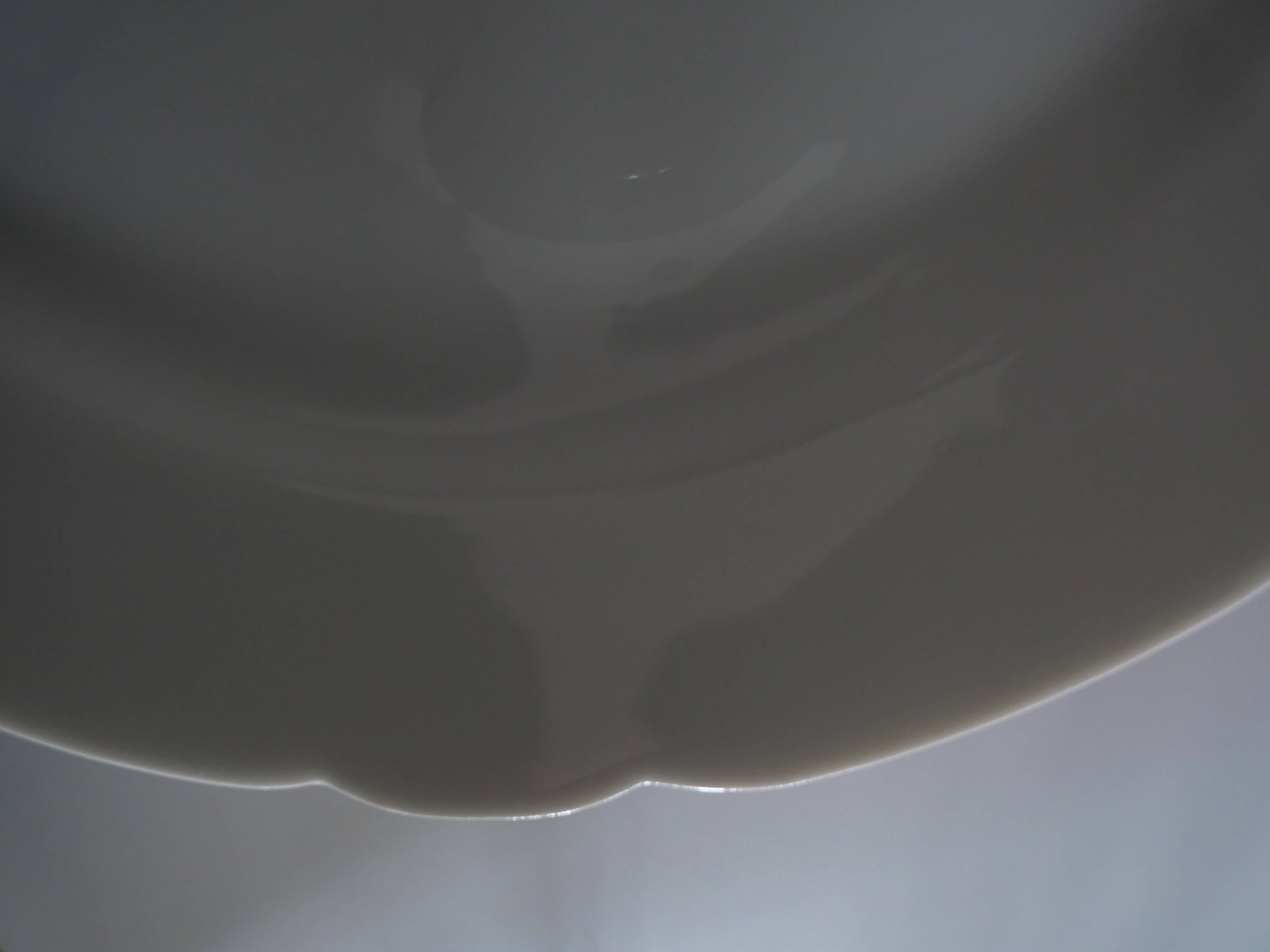 5 flat plates Alfred Hache & C°-V- White Porcelain