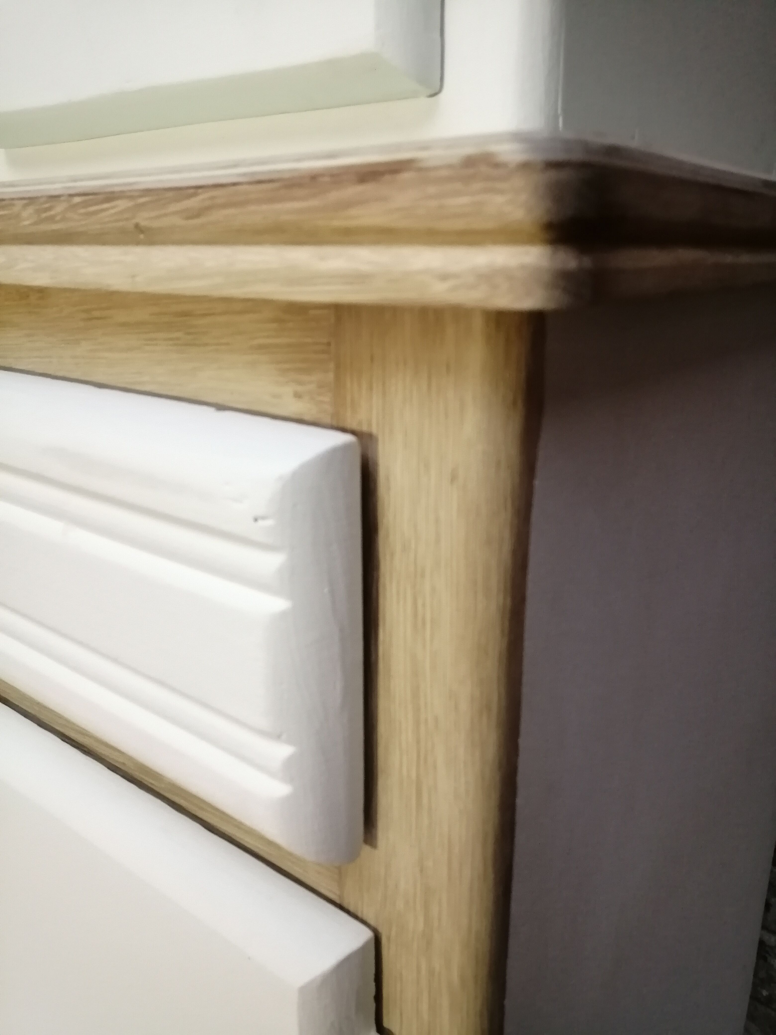 Buffet mado 50s white and brushed oak