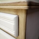 Buffet mado 50s white and brushed oak