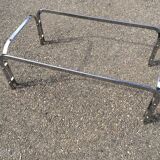 Vintage coffee table smoked glass and chrome 70