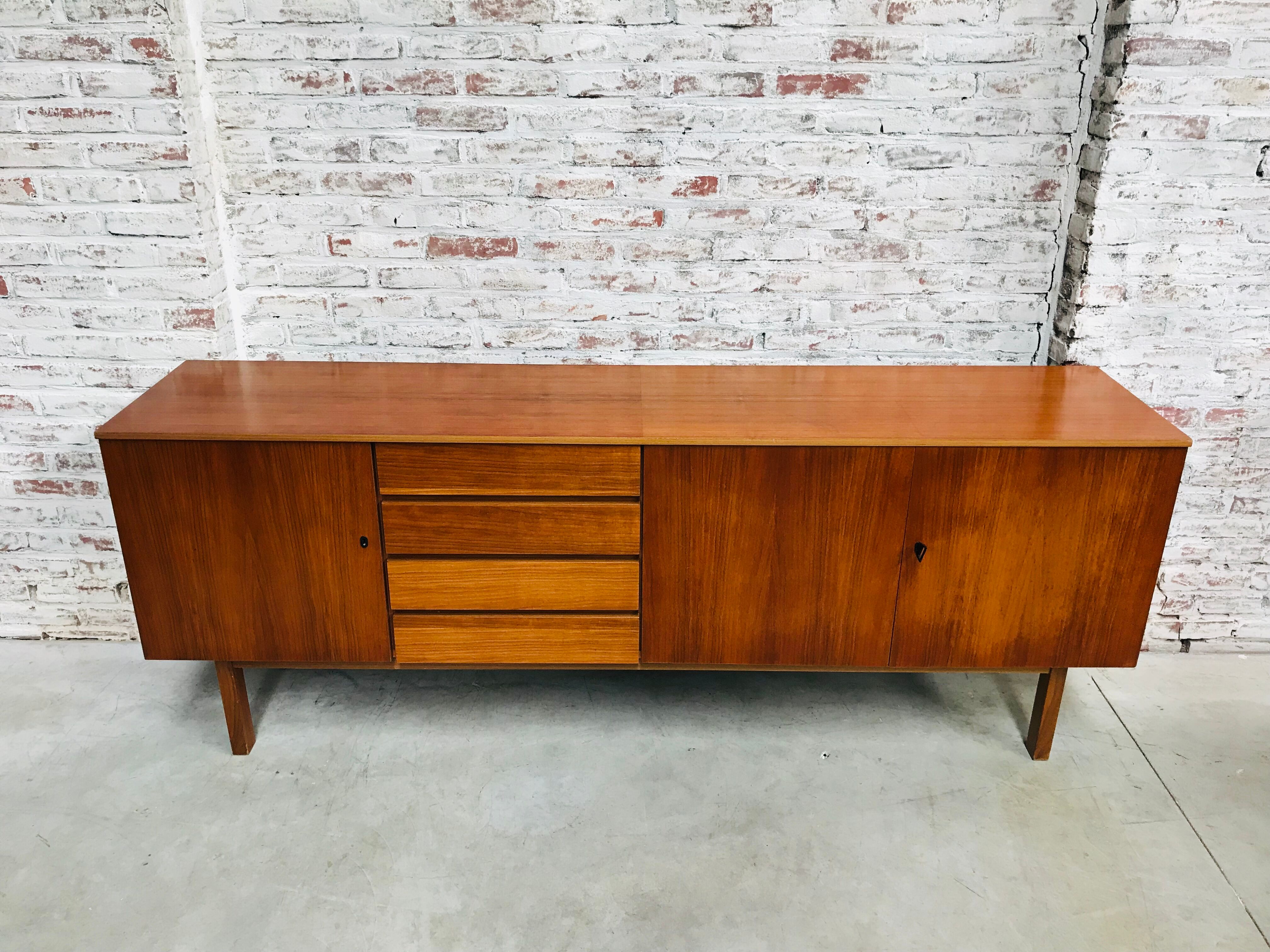 Mid-century Danish walnut sideboard, 1970s.